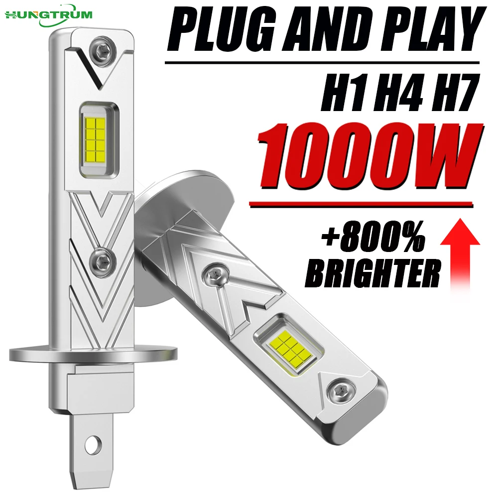 

H1 H4 H7 LED Headlight Bulbs CANBUS Led Lights 1:1 Mini Lamp 9084 CSP Wireless Fog Lamp Fanless Car LED Plug & Play 6000K 12V