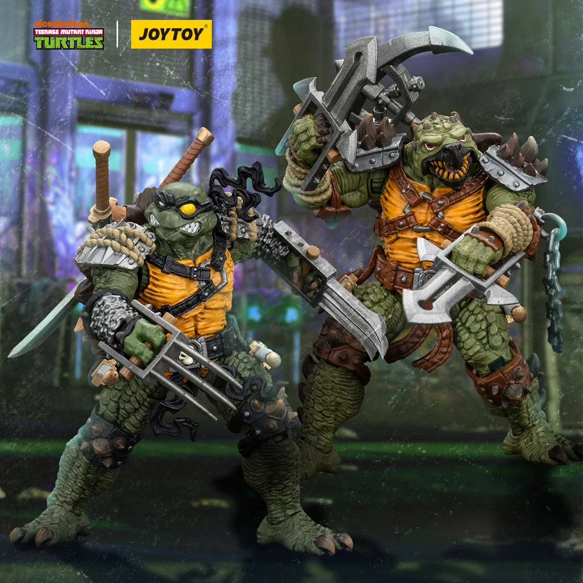 JOYTOY 1/18 Ninja Turtles TMNT Slash Tokka Action Figure Figurine Figures Model Anime Toys Statue Desktop Decor Collection Gift