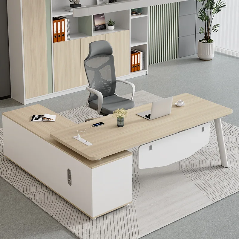 Office desk, boss ， executive , office furniture, Guangdong light luxury manager's large