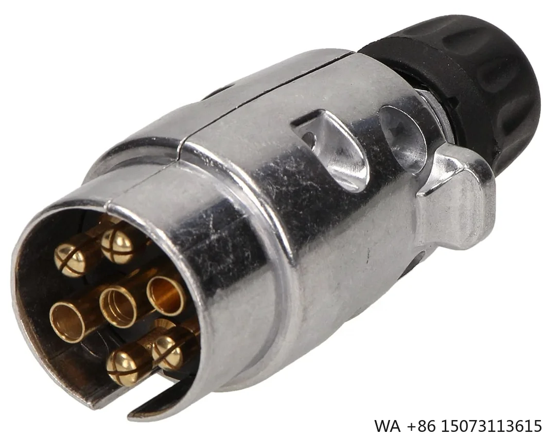 

12V 7-Pin Trailer Plug Adapter Aluminum Alloy Car Lamp Connector for Truck Caravan