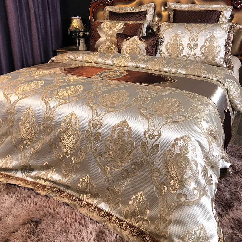 

Luxury European-style Satin Bedding Set, High-end Pure Cotton 4/6/8/10-piece Set, Elegant & Opulent Hotel-like Collection
