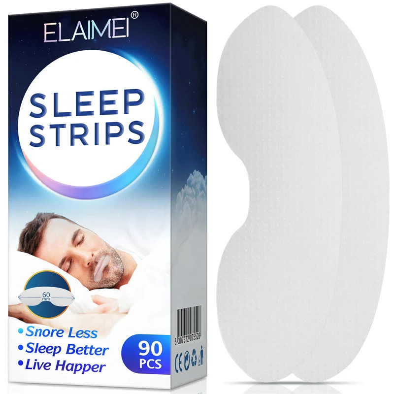 90Pcs/Box Anti Snoring Patch Mouth Tape Better Breath Improves Nighttime Sleep Relieves Snoring Sticker