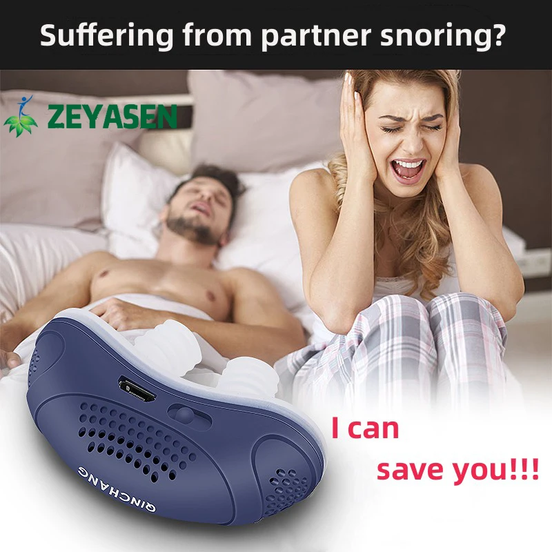 

Zeyasen Smart Prevents Anti-snoring Ventilation Anti Snore Nose Clip Pulse Noise Sleeping Aids Apnea Guard Air Purifier