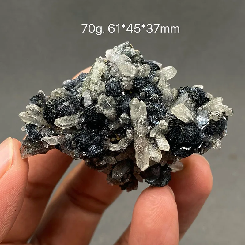 

100% Natural specularite and crystal Mineral Specimens Stones and Healing crystal