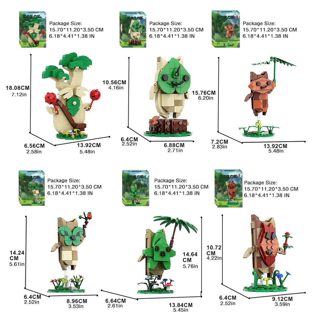 Korok Building Sets for Adults Kids, Yahaha Figure Game Player Collection Creative Building Blocks Model Decorations Toy Gifts