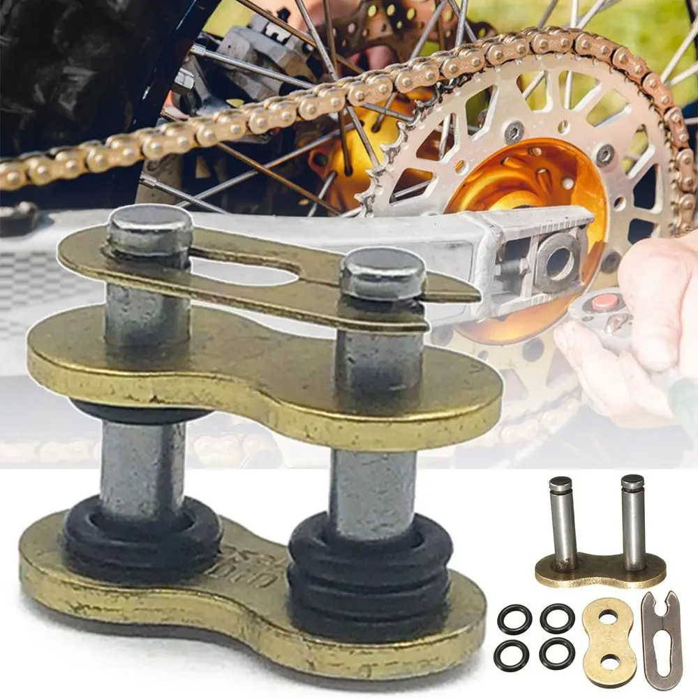 Gold Motorcycle Chain Buckle O-Ring Joint Connector Durable Oil Seal Link Lock for DID428HV DID520HV DID525HV DID530HV