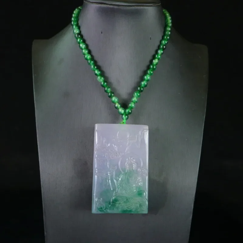 

Natural Quartzite Jade Guanyin Pendant, Fashionable Retro Necklace Jewelry
