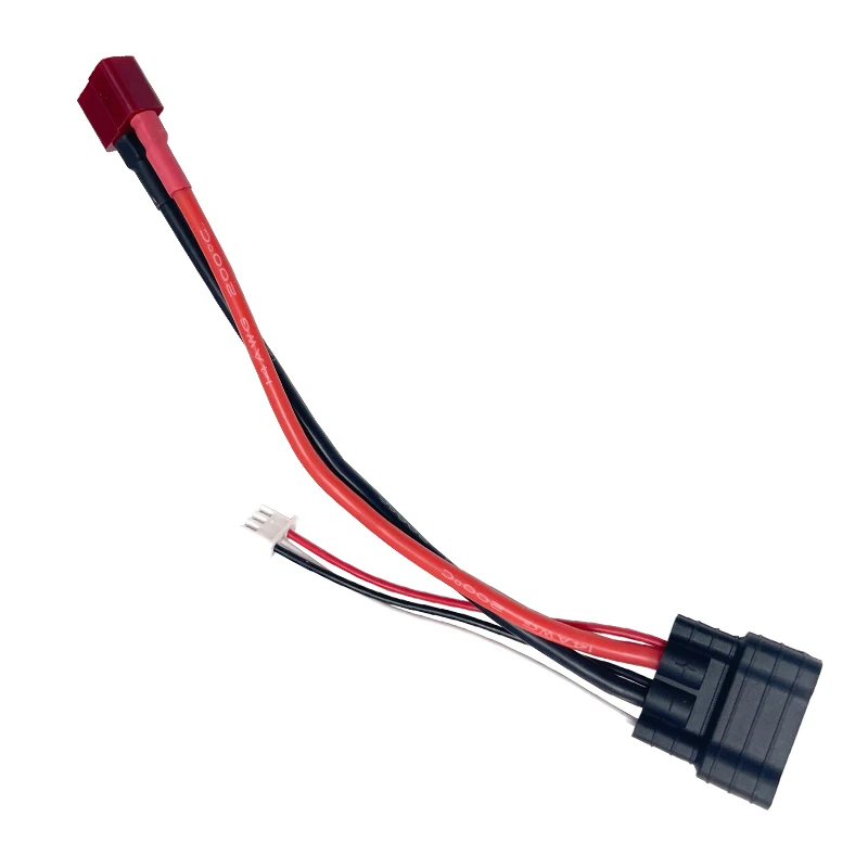 2S/3S/4S Lipo Battery Charge Adapter Deans T Plug Female to TRX Traxxas ID Male Charging Balance Lead Cable Wire 14awg 150mm