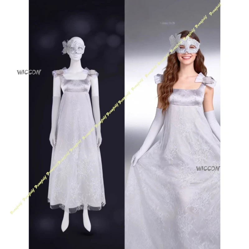 

Костюмы для косплея: аниме-платье, женская маска, серебряная юбка, аксессуары для вечеринок, сценический наряд, весенние реквизиты, костюм на Хэллоуин