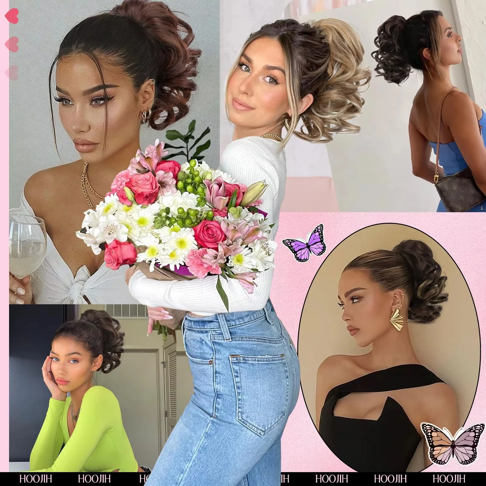 12 Zoll Lockiger Clip-In Pferdeschwanz Haarverlängerung Langes Welliges Synthetisches Haarteil Voluminöser Clip-In Pferdeschwanz für Damen Partykleidung – Detail 5