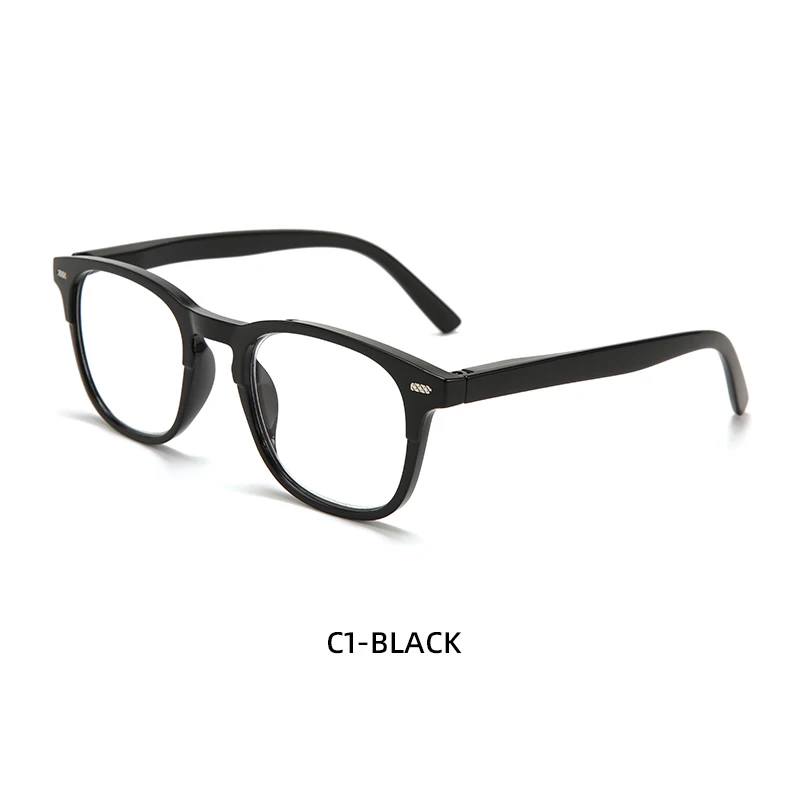 3 قطع من نظارات القراءة البسيطة السوداء مع مفصلات زنبركية، إطار مريح مانع للانزلاق لكبار السن والرجال والنساء