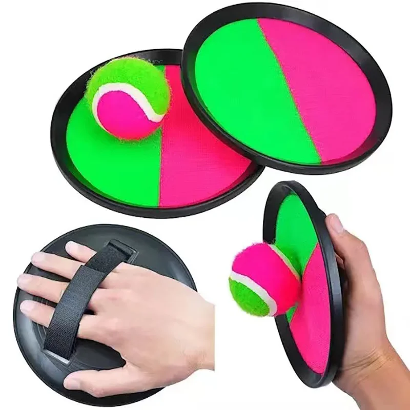 1 ensemble de jouets de sport d'extérieur pour enfants, jeu de capture de balles collantes, jeu de lancer et de recevoir, jouets interactifs parent-enfant