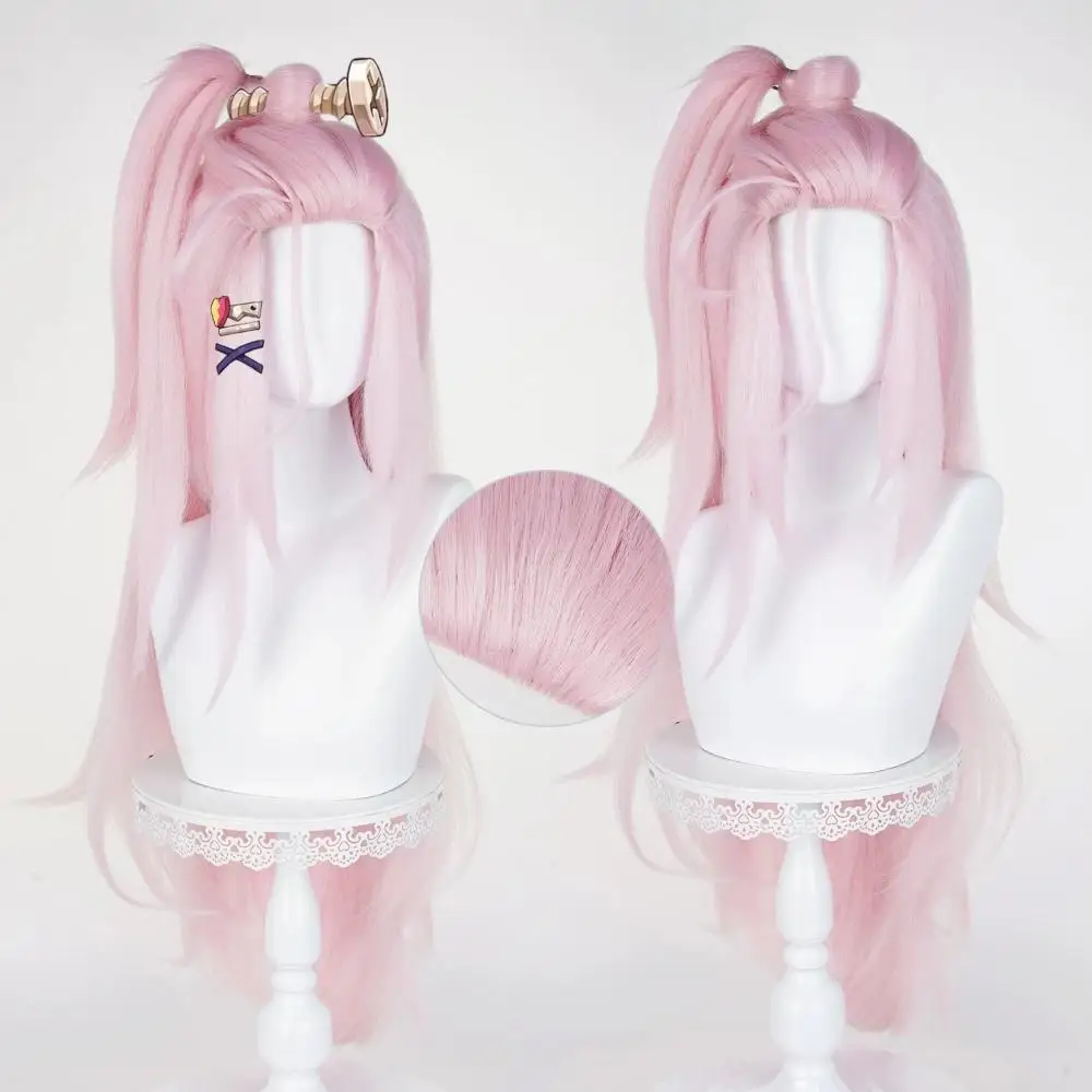 Game Genshin Impact Aino Cosplay Pruik Vrouwen Lolita Roze Lang Haar Hittebestendige Synthetische Pruiken Halloween Carnaval Prop