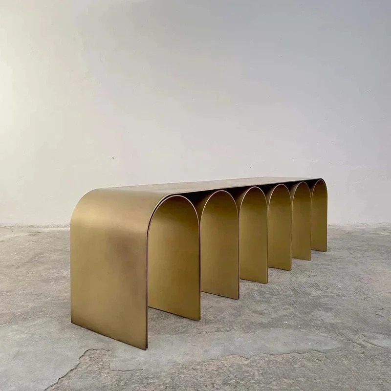 

Italian light luxury bedroom bedside stool new creative home bench living room shoe changing stool