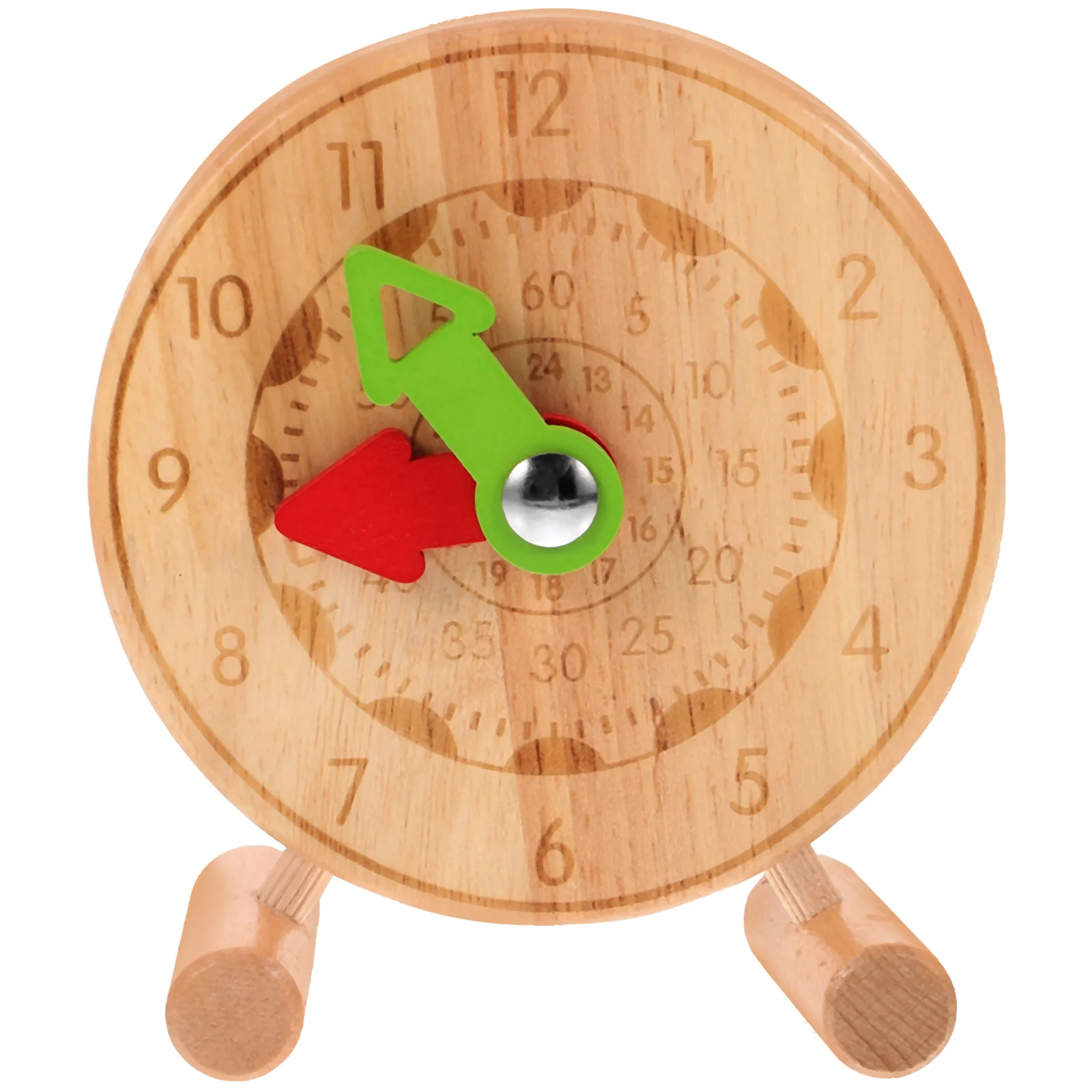 1pc Holz Kognitive Uhr Für Kinder Zeit Lernen Pädagogisches Spielzeug Helle Farbe Glatte Oberfläche Mini Uhr Puzzle Montessori