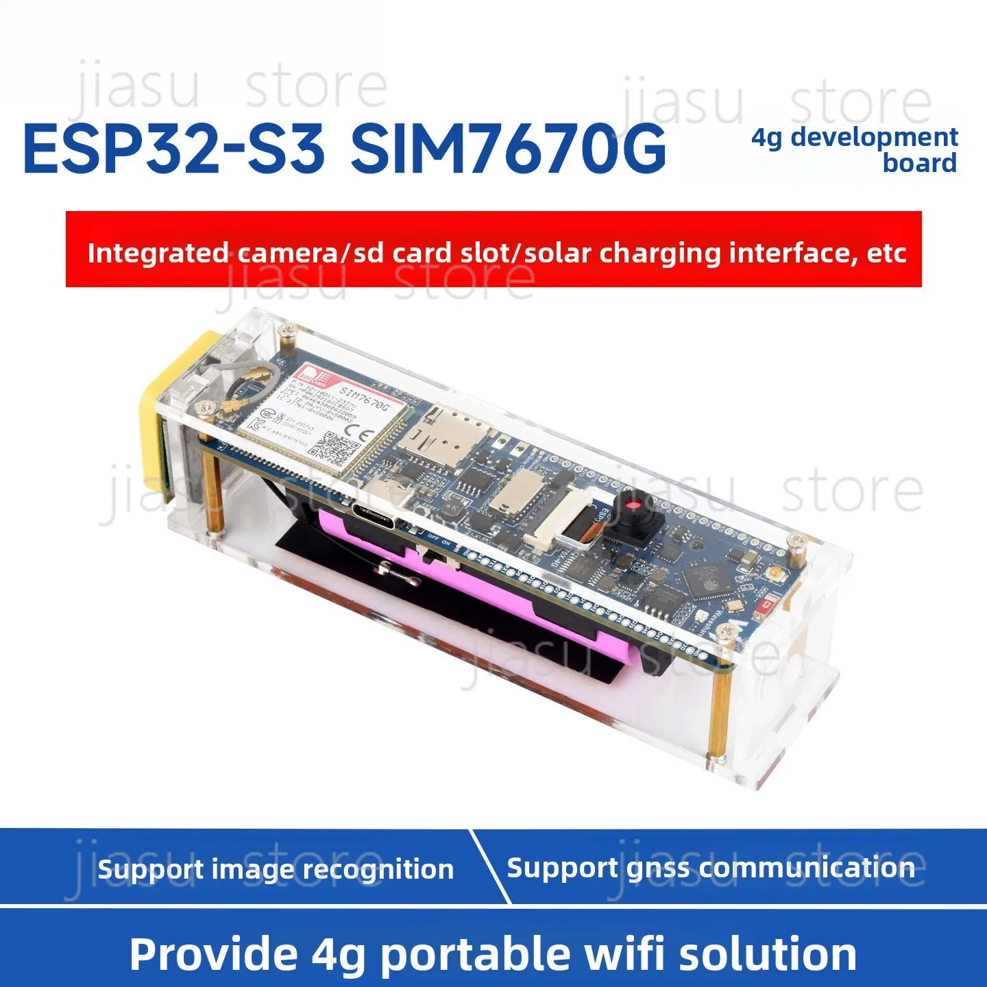 ESP32-S3 SIM7670G 4G Development Board, Portable WiFi Bluetooth GNSS Global Positioning Module