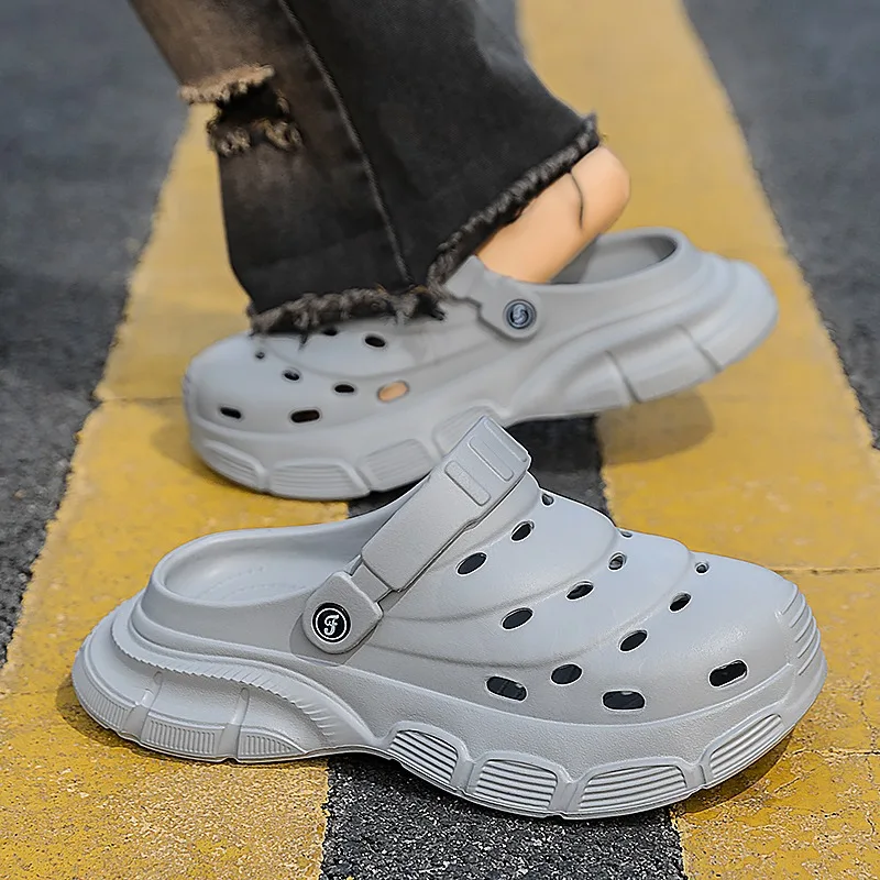 

Летние уличные сандалии унисекс 2026 с закрытым носком, нескользящие, с толстой и мягкой подошвой, для пляжа