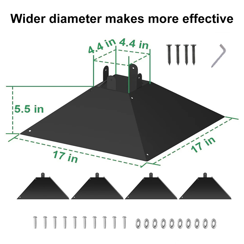 Designed to Fit Commonly Used Sizes of Wood Poles This Sturdy Baffle Provides Unmatched Protection from Rodents