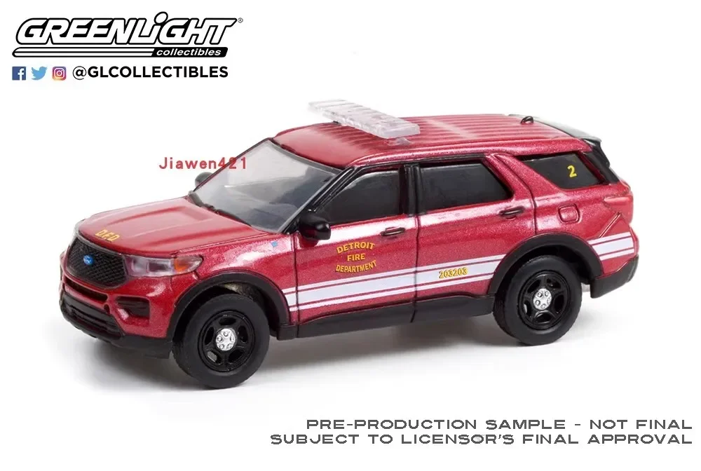 1:64 2020 Ford Police Interceptor Utility Police Car Diecast Metal Alloy Model Car Toys For Gift Collection