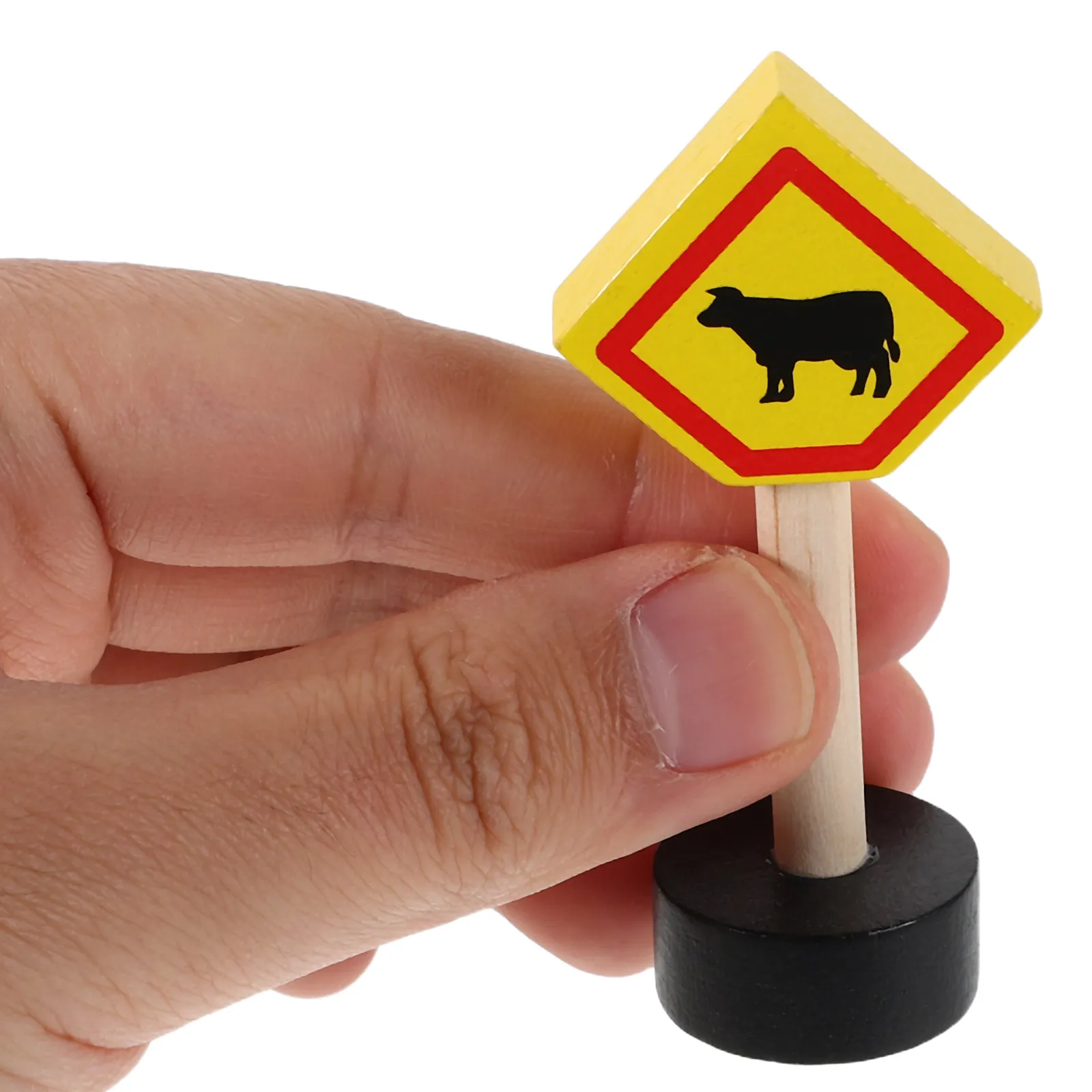 

16Pcs Wooden Road Sign Set Early Learning Educational Tool for Traffic Safety Awareness Preschoolers Classroom Home Play