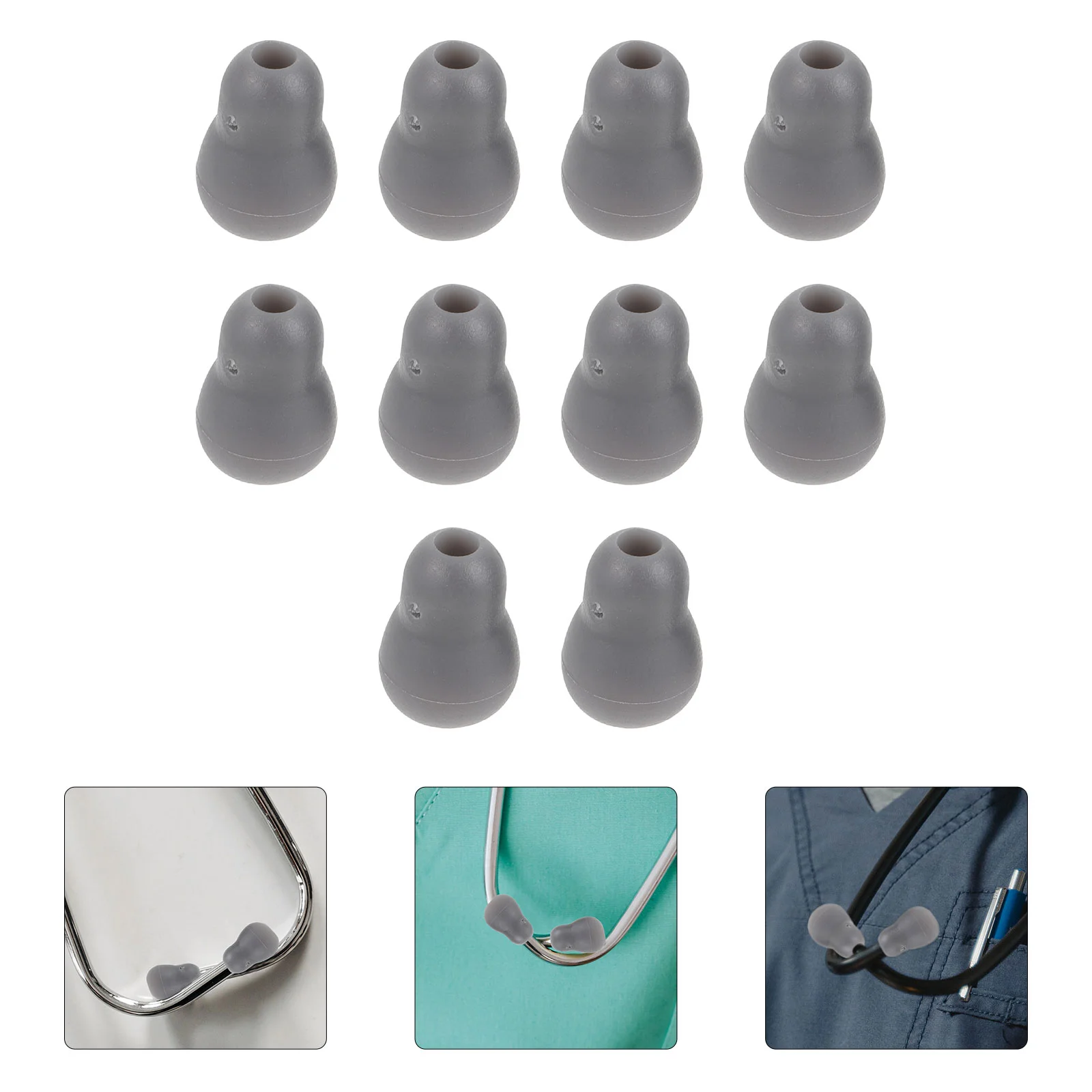 10 Pcs Ear Tips Stethoscope Buds Small Replacement Earbuds Plugs Universal Accessories Earplugs