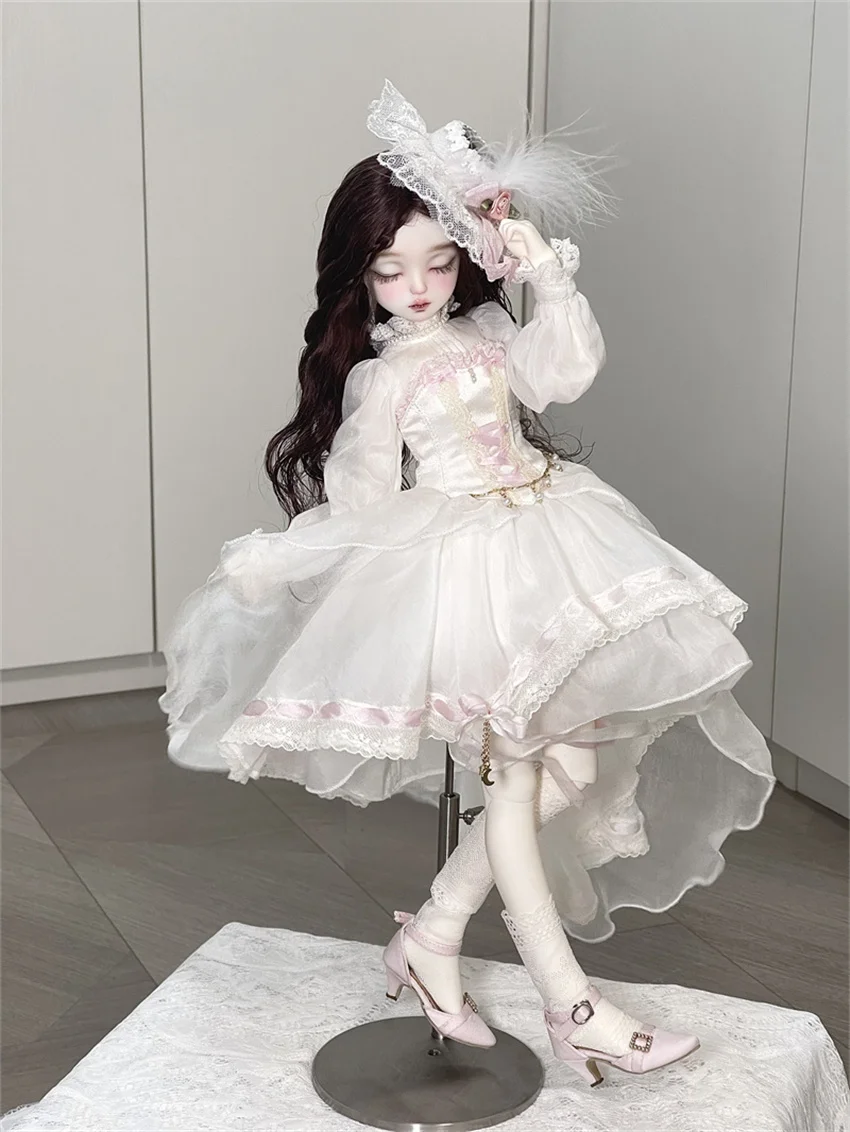 In Stock BJD/SD Shoes 1/3 1/4 High Heels Girls Silk Pointy One-button High Heels Multi-colored BJD Doll Accessories