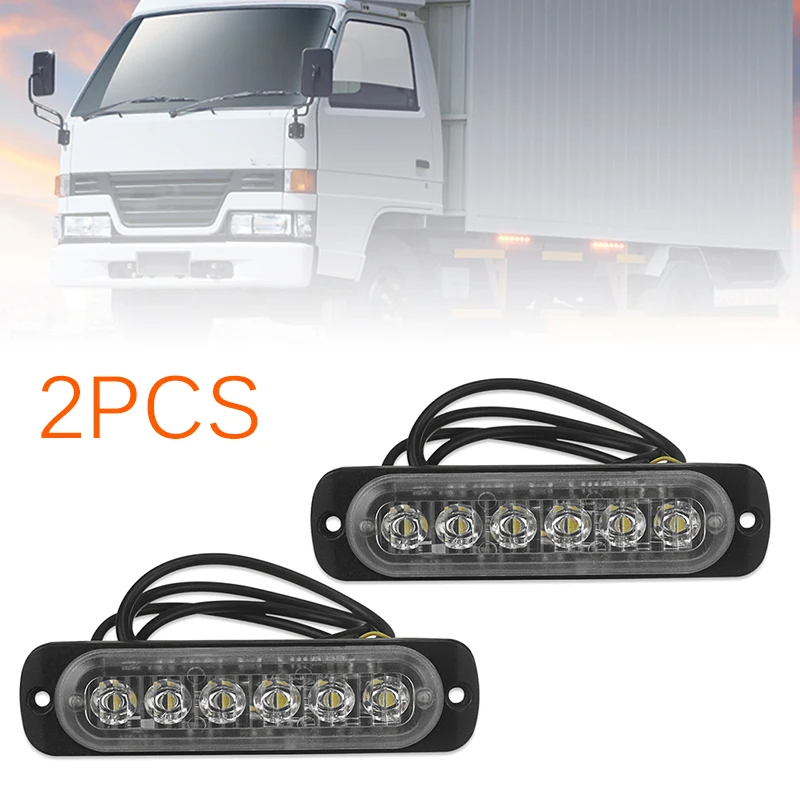 Practical Useful Car fog light Set 6 LED DC 12V-24V Flood Kit Mount Off-road Parts 112*28mm 333mA Practical Useful
