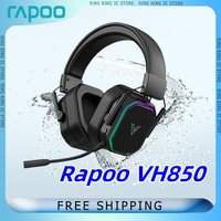 Rapoo VH850 Wireless Gaming Headset 3mode Noise Cancelling RGB Low Latency Long Battery Life Custom E-sports Headphones With Mic