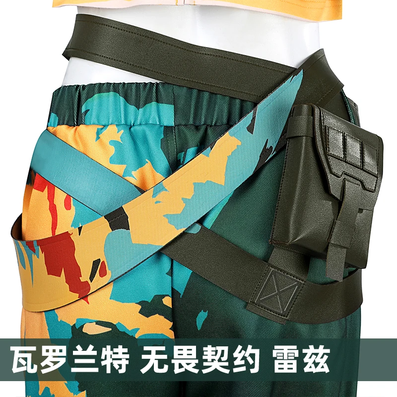 أزياء Valorant Raze التأثيرية للنساء، سراويل علوية، إكسسوارات قبعة، مجموعة كاملة من ملابس حفلات الهالوين الكرنفالية #3