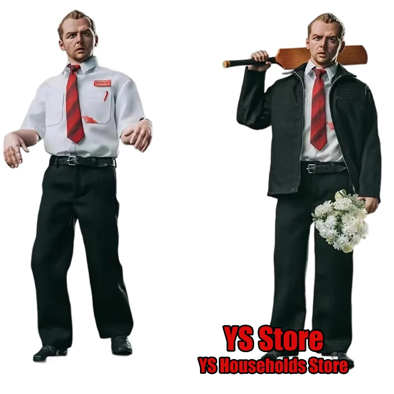

YANTOYS JR03 1/6 Shaun of The Dead Movable Soldier Model Zombie Delicate Office Male Action Figure 12" Full Set Figurine Toys