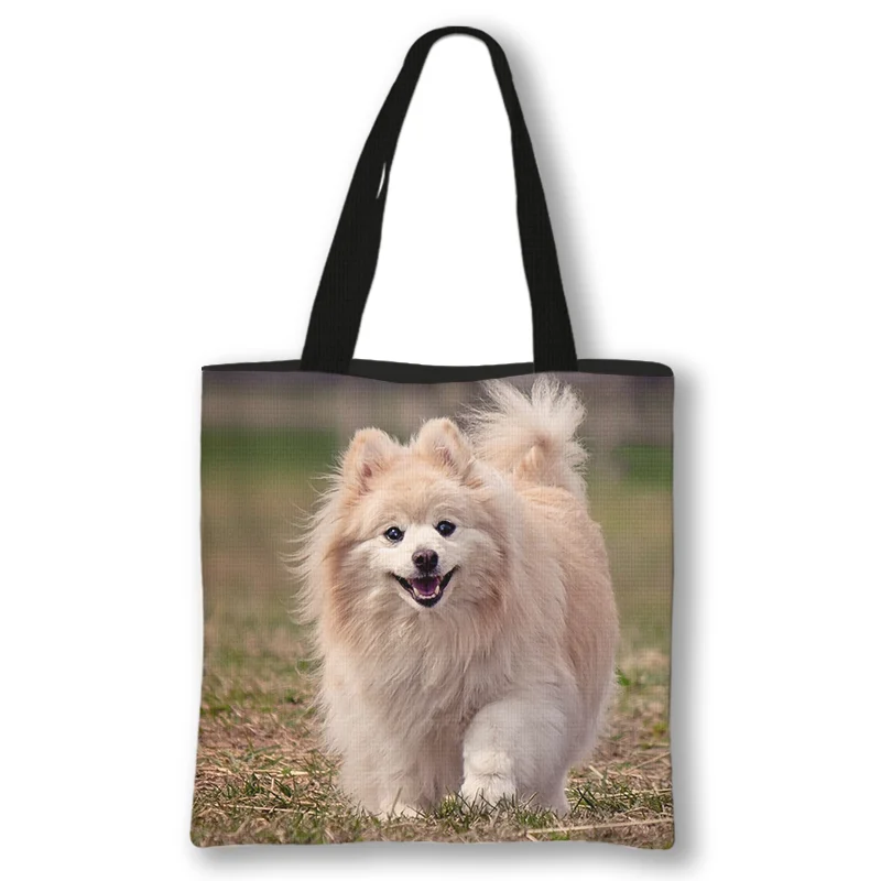 Cute Pomeranian/ Bulldog  Casual Totes Bag Women Handbag Girls Travel Bags Large Capacity Shoulder Storage Bags