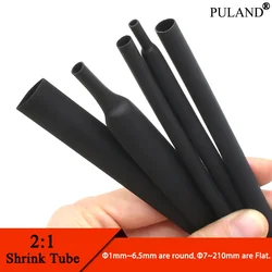 1/3/5/20/40M 2:1 Heat Shrink Heatshrink Tube Black Diameter 0.6mm ~ 180mm Wire Repair DIY Cable Protecctor Tubing Sleeving Wrap