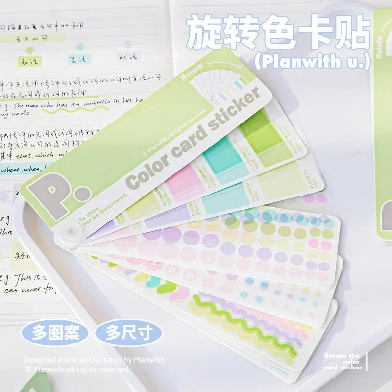 Multiple Shapes Solid Color Memo Pad Simplicity Fluorescent Transparent Sticky Note Marker Words Notepad Student School Supplies