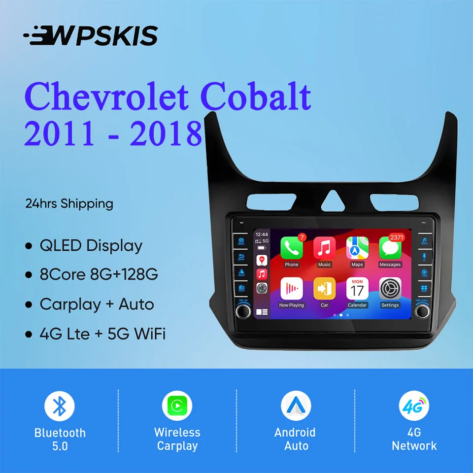 8G Ram 128GB Android14 Car Radio Video Audio A/V Music DVD Player GPS Navi For Chevrolet Cobalt 2011 - 2018 Carplay Auto DSP RDS