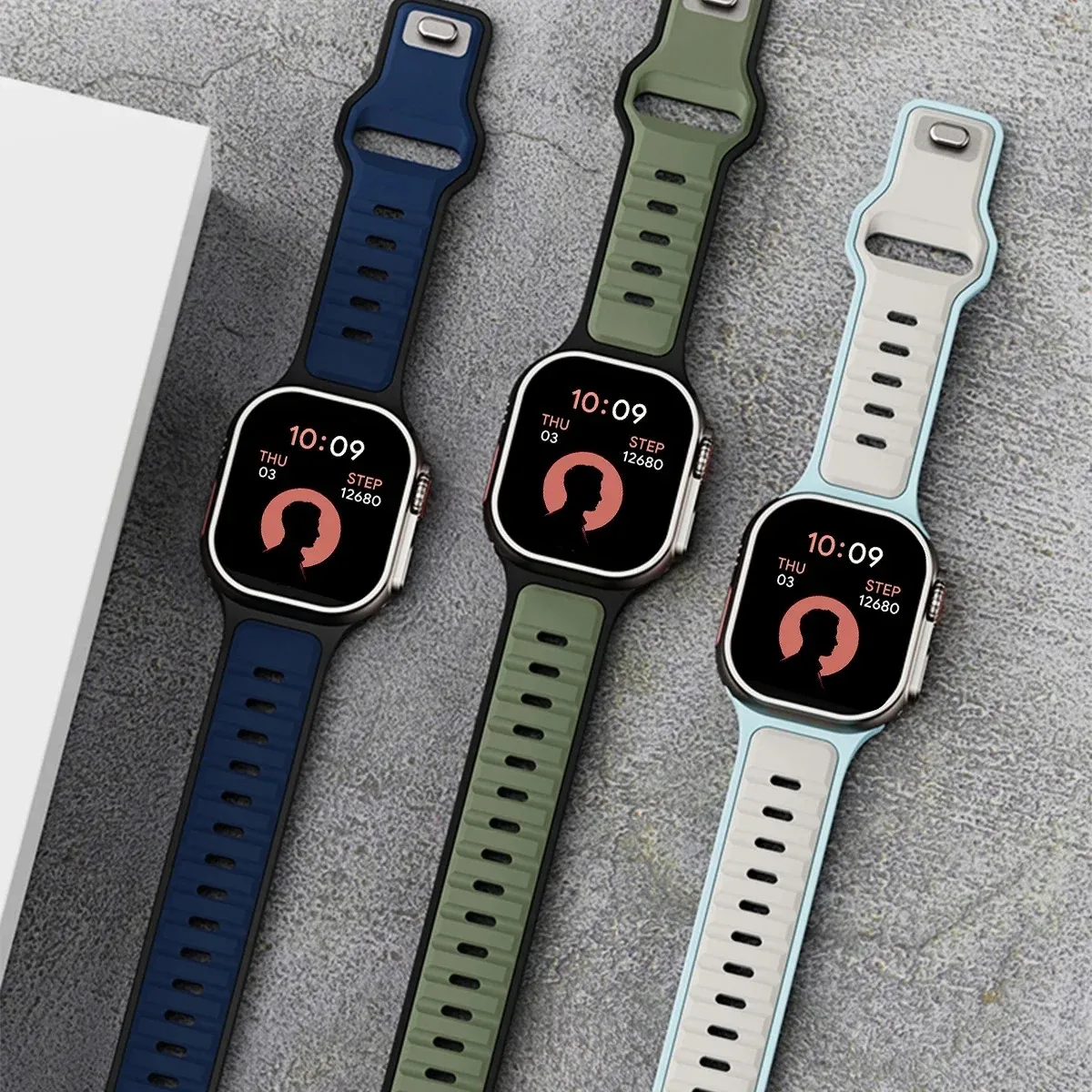 ل Iwatch سلسلة 11 10 9 8 7 6 5 4 SE3 الترا 1 2 سيليكون حزام الرياضة الفرقة ل أبل 49 مللي متر 46 مللي متر 45 مللي متر 44 مللي متر 42 مللي متر 2026 40 مللي متر