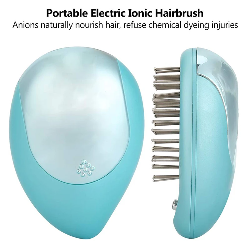 Electric Ionic Hairbrush Portable Ionic Hair Comb Brush Negative Ions Massage Anti-static Massager Straightening Hair Comb
