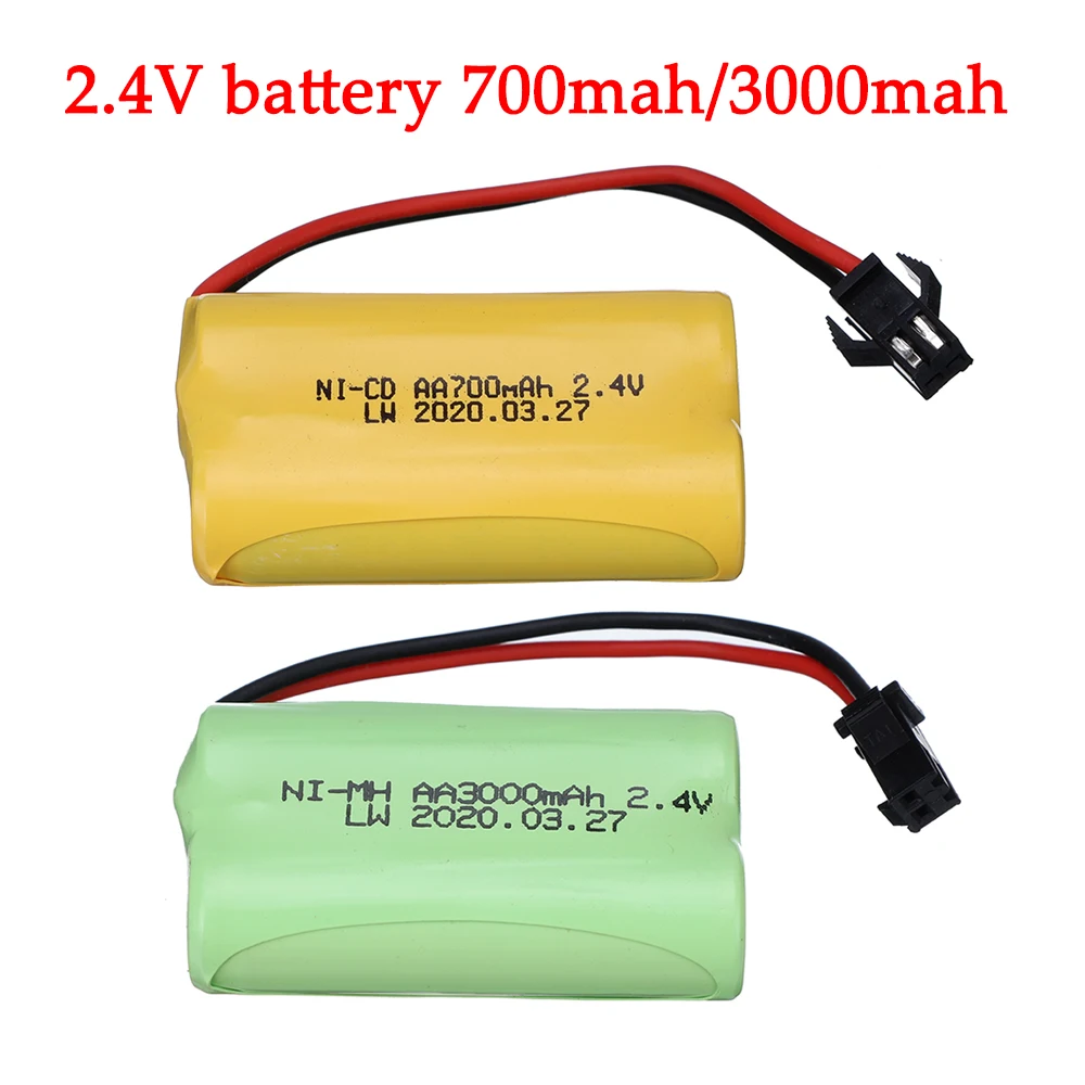 700mAh/3000mAh 2.4V AA NIMH battery For Remote control car truck tank boat Robot gun Accessories 2.4V Rechargeable Battery pack