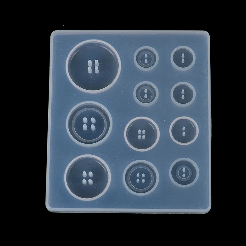 (.) DIY Silicone Pendant Mold Making Jewelry For Resin Necklace Button Mould Craft