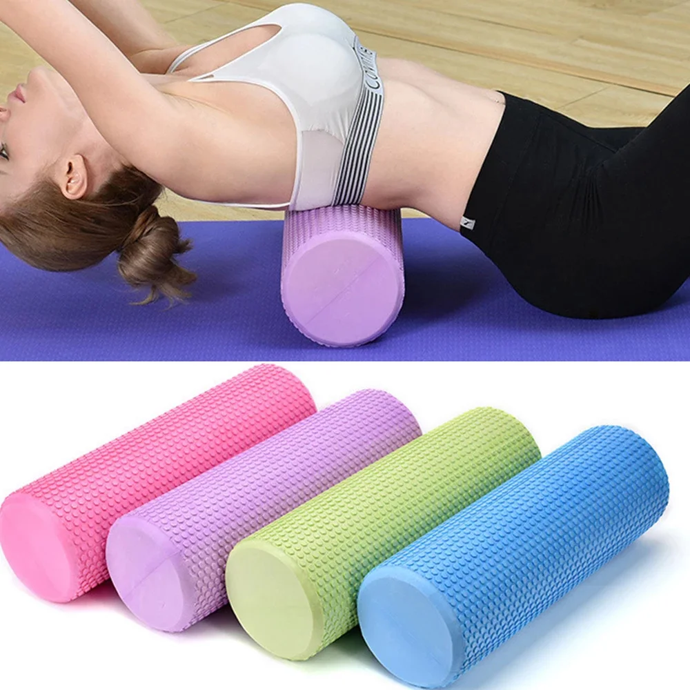 30/45/60CM Fitness Pilates Yoga Foam Massage Roller Blocks Yoga Column EVA Floating Trigger Point Exercise Physical Equipment