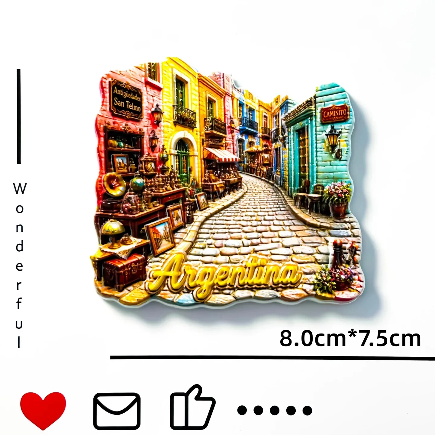 Argentina Travel Souvenir Refrigerator Magnet Decorative 3D Handmade Fridge Magnet