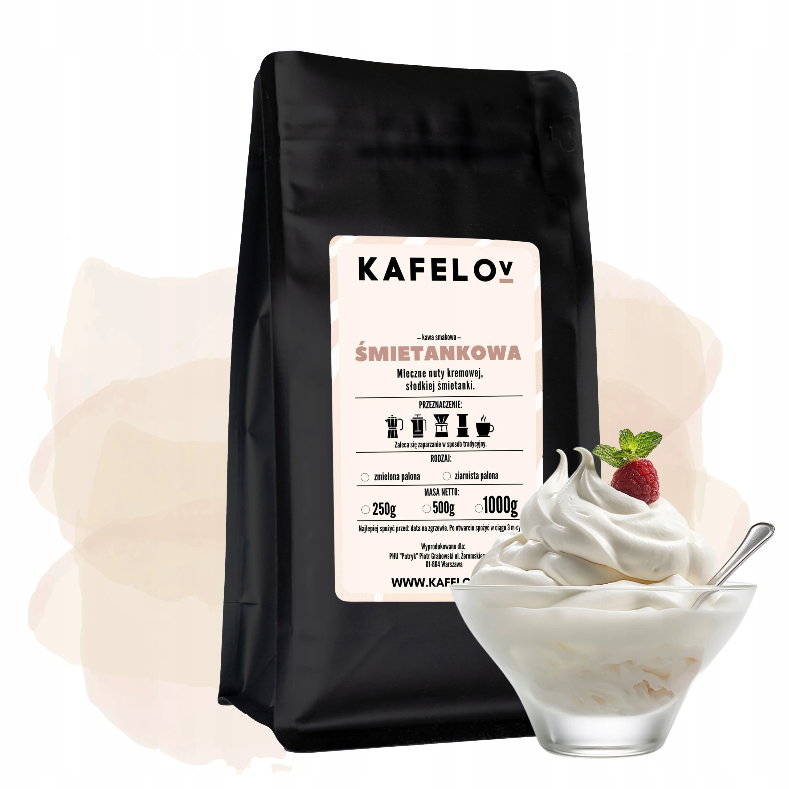 Geschmack gemahlener Sahnekaffee 500g