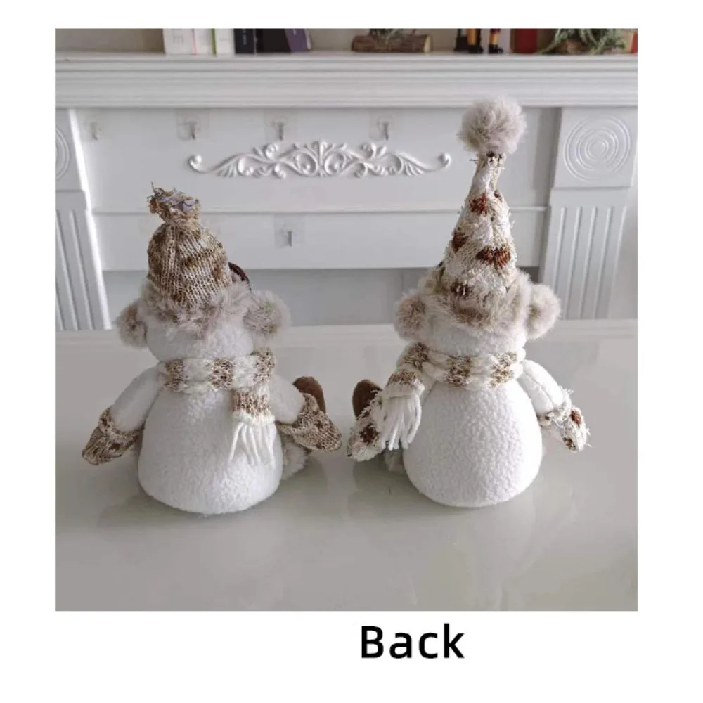 

Новый снеговик 22 см с короткими ногами, вязаный снеговик, дизайн, теплый коричневый, Рождество, Рождество