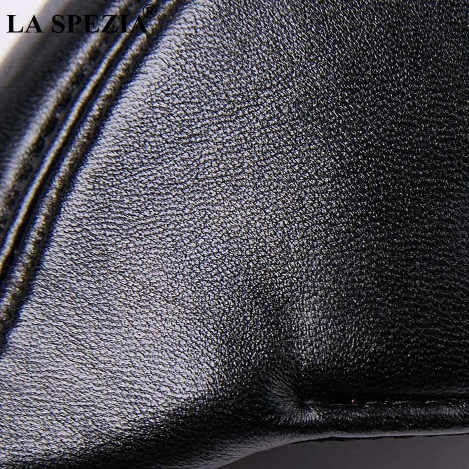 LA SPEZIA Genuine Leather Berets For Men Casual Black Duckbill Ivy Caps Male Spring Luxury Italian Brand Directors Flat Hats