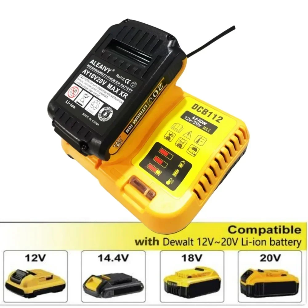 DCB112 Battery Charger Replacement For Dewalt Battery Charger For Dewalt 12V 18V 20V Max Lithium Battery Durable Easy To Use