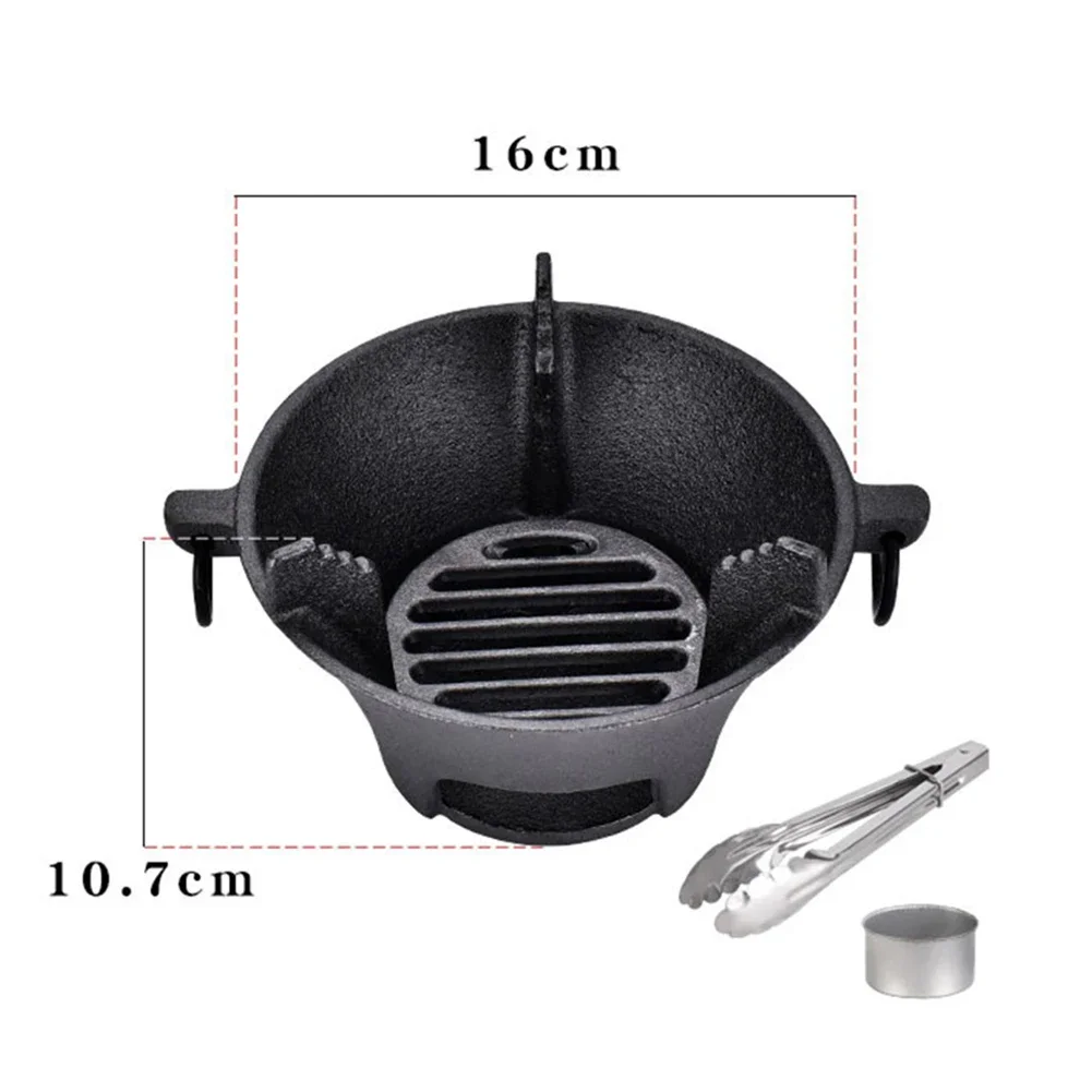 Stove Carbon Furnace Furnace For Home Kitchen 16cm 25.5cmx25.5cmx11.5cm Cast Iron Portable Versatile For Camping