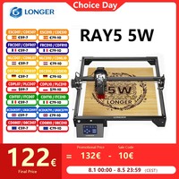 LONGER RAY5 5W Laser Engraver 3.5'' Touch Screen Offline Carving Ultrafine Focused Laser 32-Bit Chipset Upgradable Laser Module