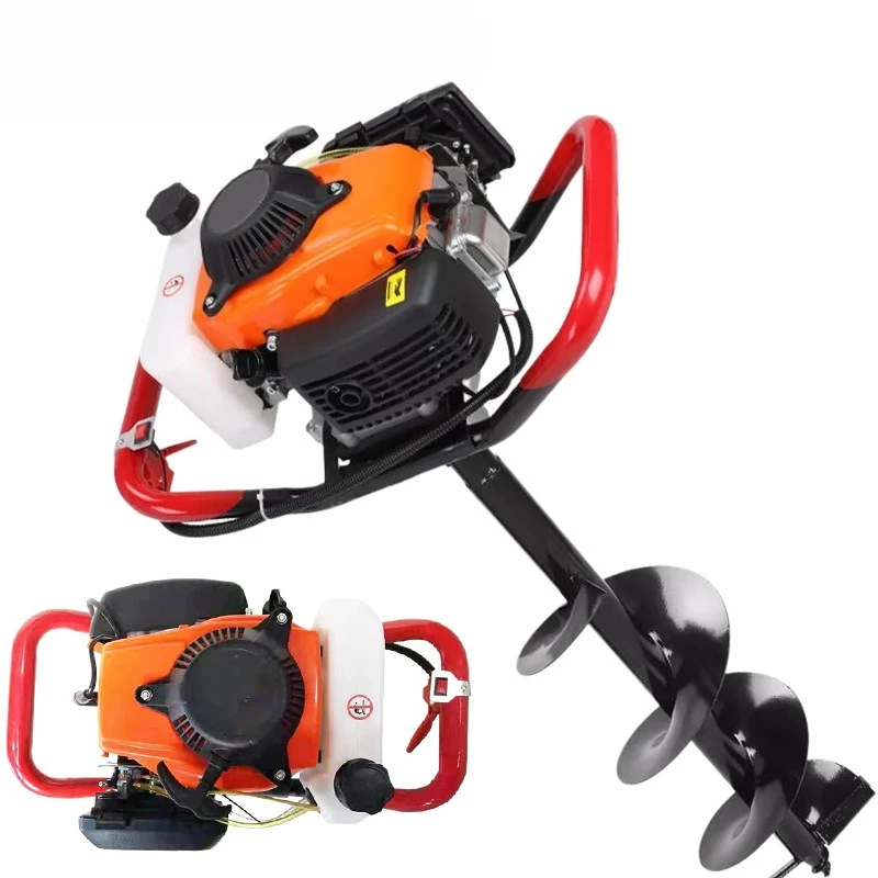 68CC 4 Stroke Hole Digger Drilling Machine 144F Ground Drilling High Quality Durable Hole Punching