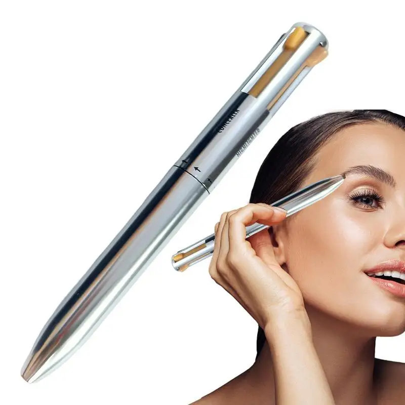 4 In 1 Makeup Pen Waterproof Eyebrow Pencil Long Lasting Versatile Eye Beauty Makeup Tool For Brow Draw Lips And Eyeliner