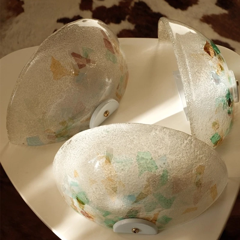 الفرنسية مصمم استدارة متجمد الزجاج وحدة إضاءة LED جداريّة مصابيح الإبداعية غرفة المعيشة غرفة نوم مطعم المطبخ جو الشمعدانات أضواء