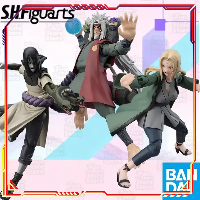 

BANDAI S.H.Figuarts NARUTO JIRAIYA TSUNADE OROCHIMARU Action Figure Set Official Licensed Collectible Model Toy for Adults